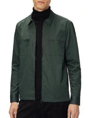 TED BAKER London Rooteen Shirt Jacket Mens Size 4 Green Cotton Zip up